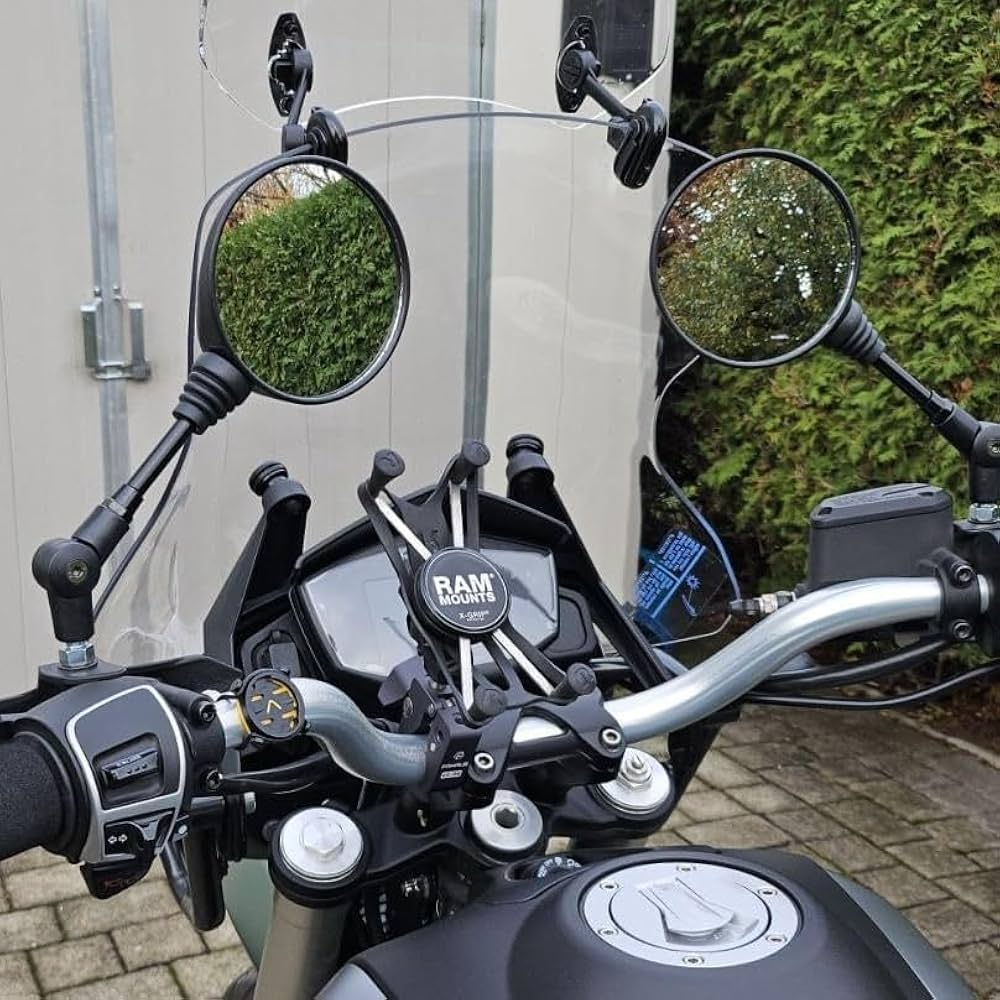 SPIKI CF Touring Mirrors (Pair) | 360 Degree Foldable Rear View Mirrors
