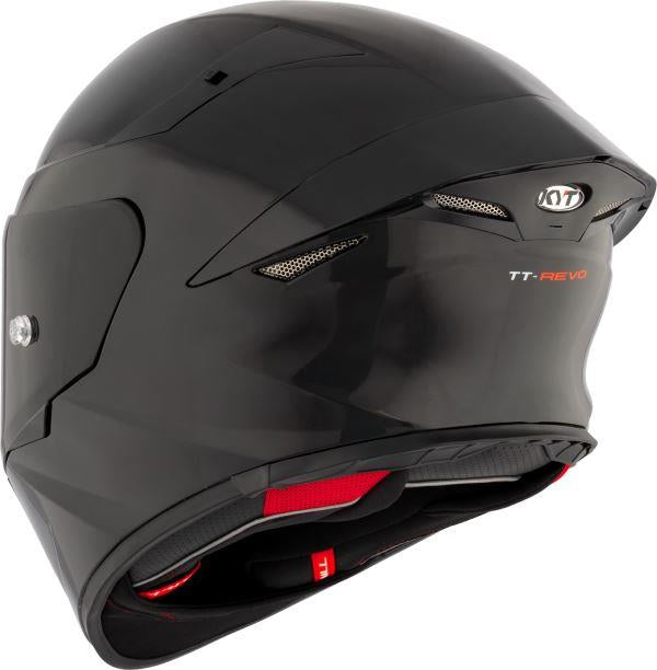KYT TT Revo Plain Gloss Black Helmet