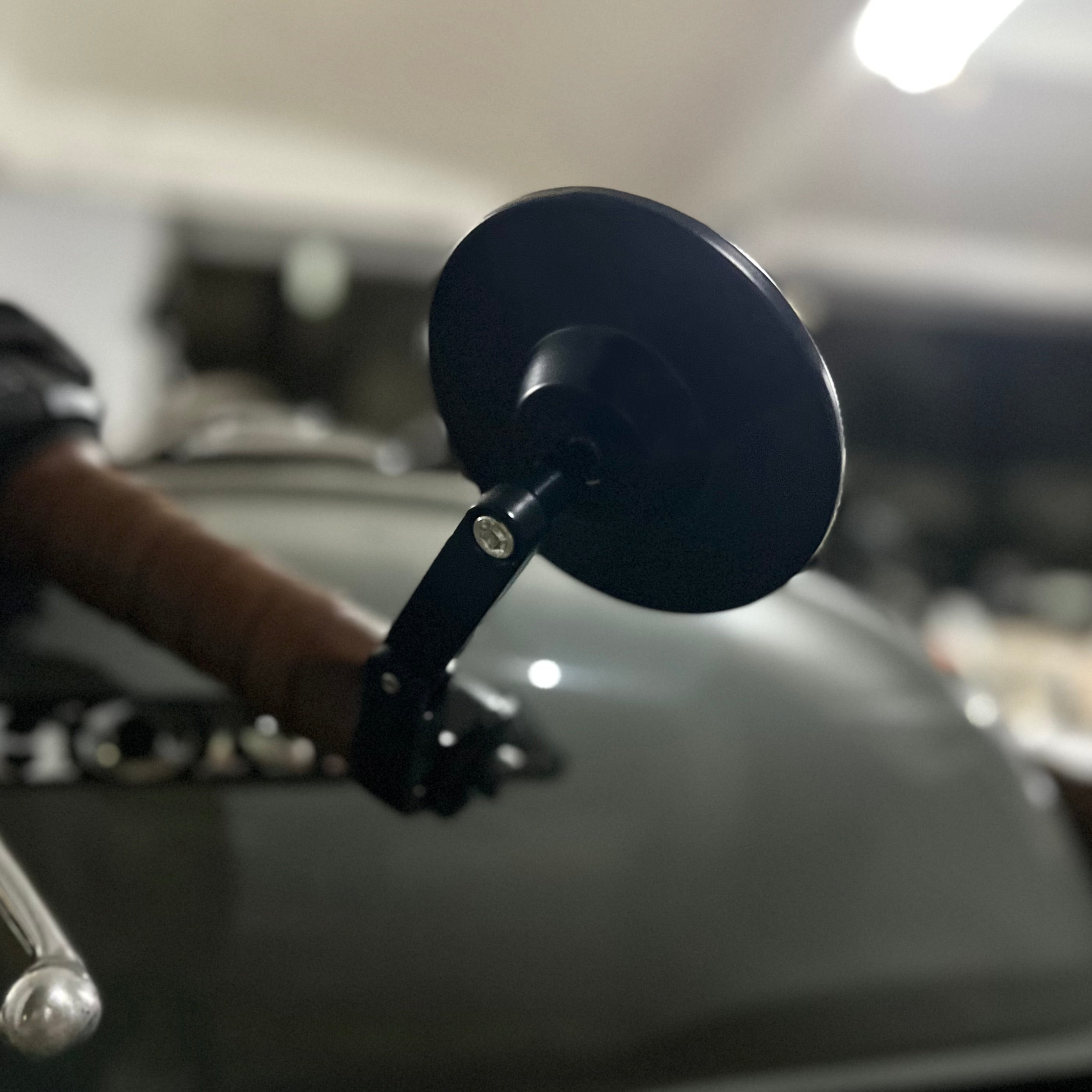 Round Bar End Mirrors | Antiglare | Convex