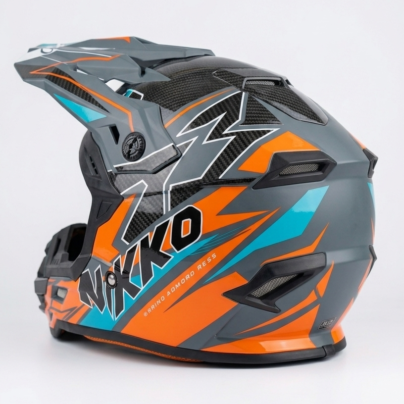 Nikko MX Lightweight Helmet | N603 | KTM Theme