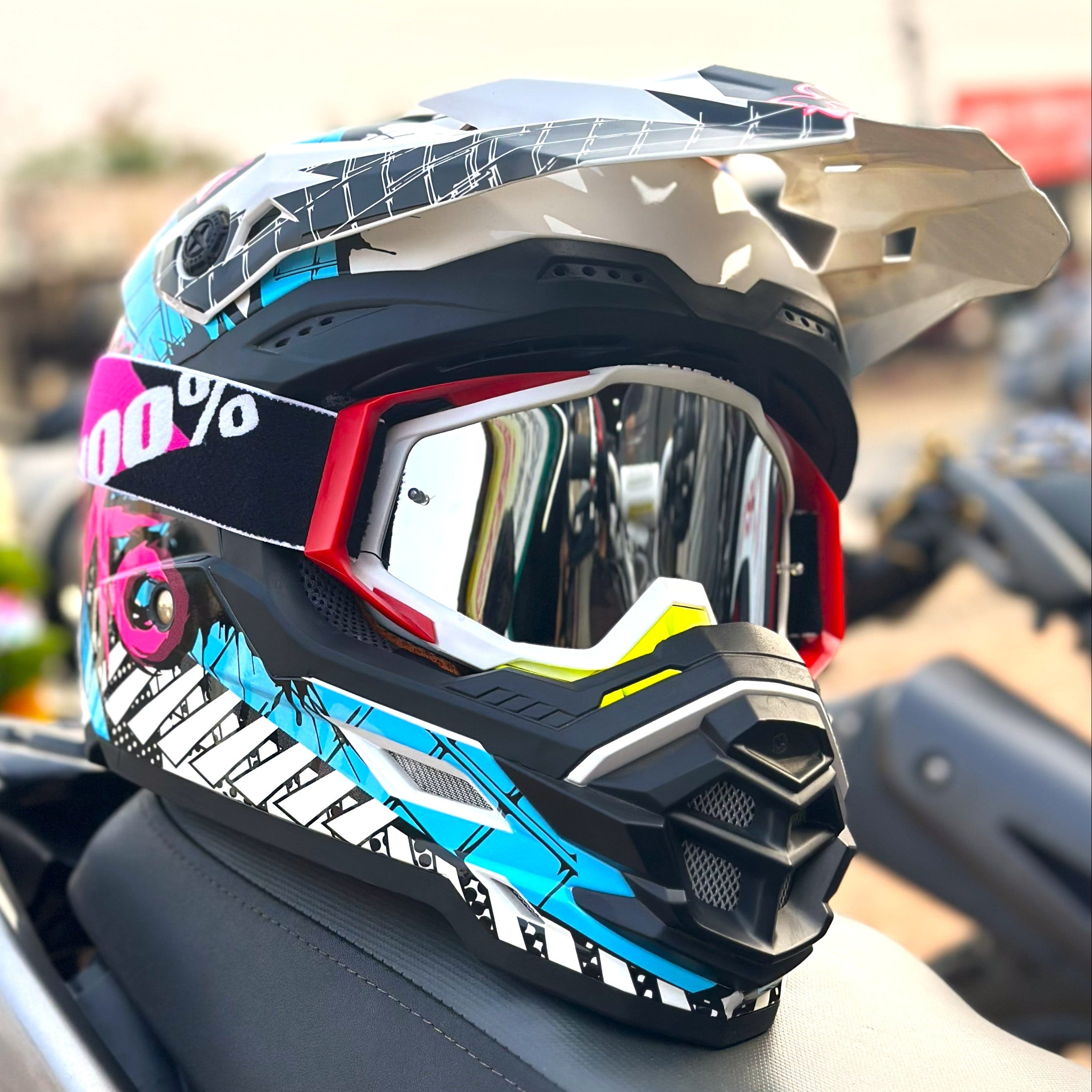 100% Motocross Goggles | Silver Tint
