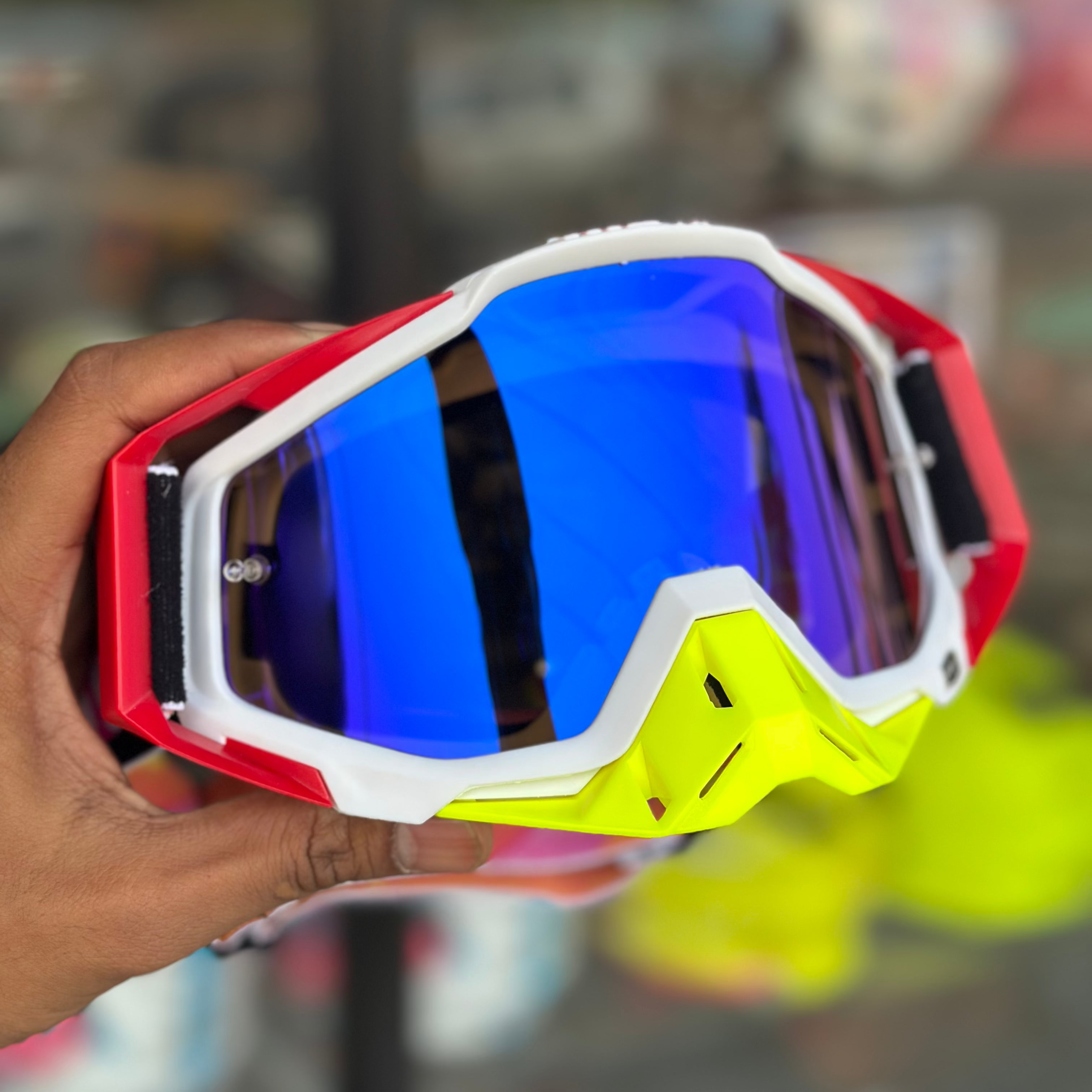 100% Motocross Goggles | Blue Tint