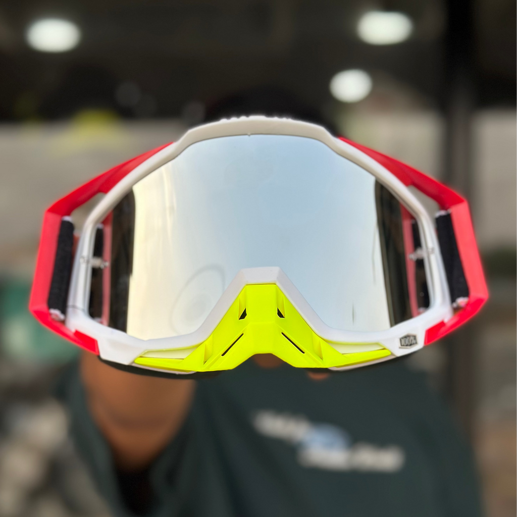 100% Motocross Goggles | Silver Tint