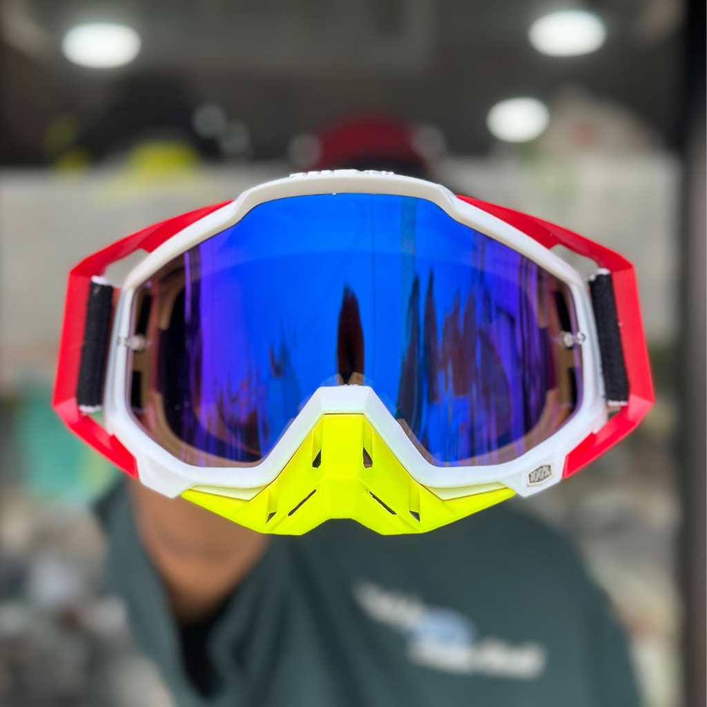 100% Motocross Goggles | Blue Tint