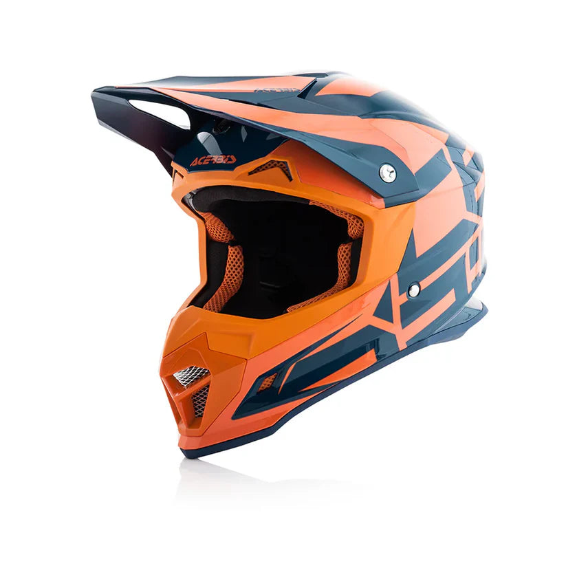 Acerbis Profile 4 Motocross Helmet | Orange Blue