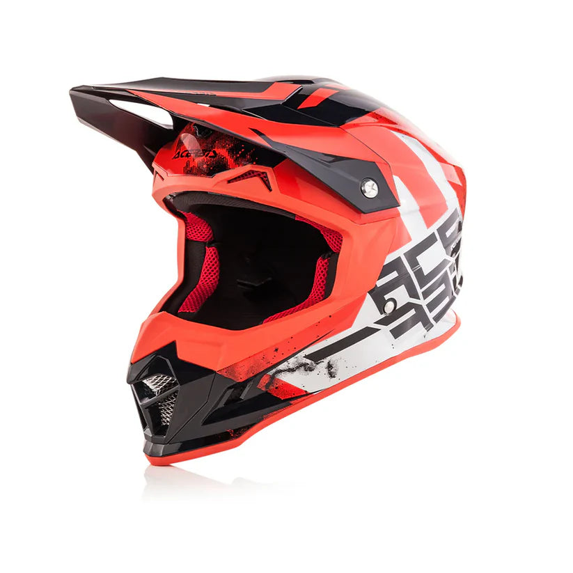 Acerbis Profile 4 Motocross Helmet | Red White (Gloss)